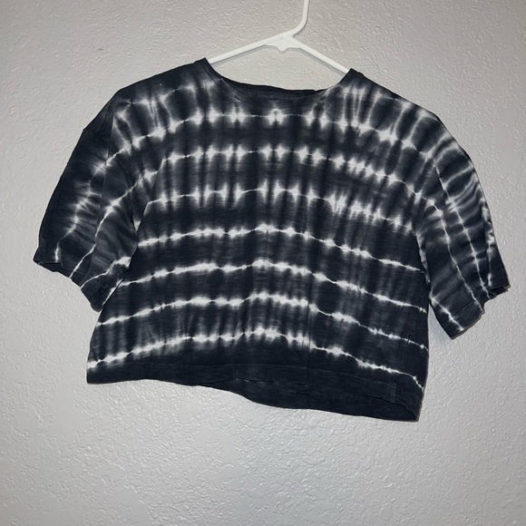 Kyodan Lounge Navy Blue Tie Dye Crop Top - Picture 1 of 5